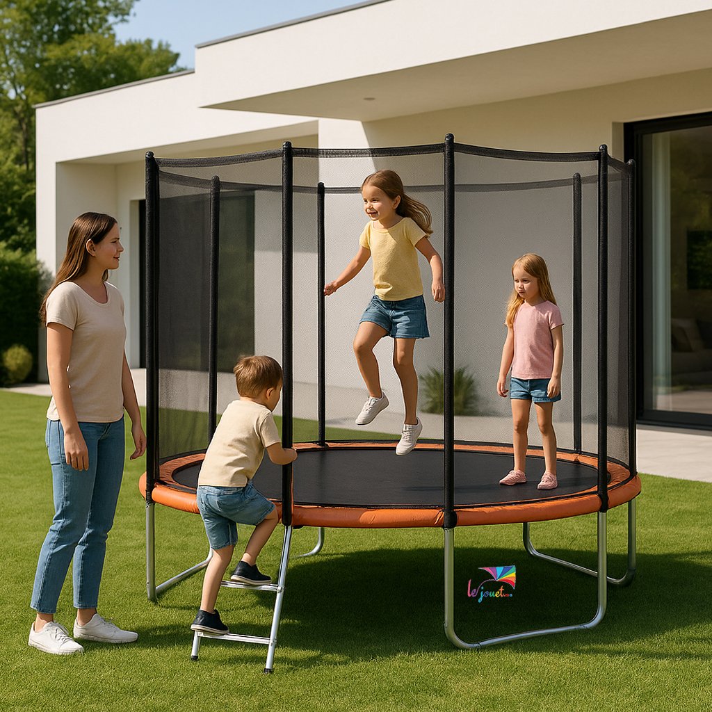 Trampoline Trigano 2.44 m de diamètre Échelle et filet 3 Trampoline Trigano 2.44 m de diamètre Échelle et filet – Image 3