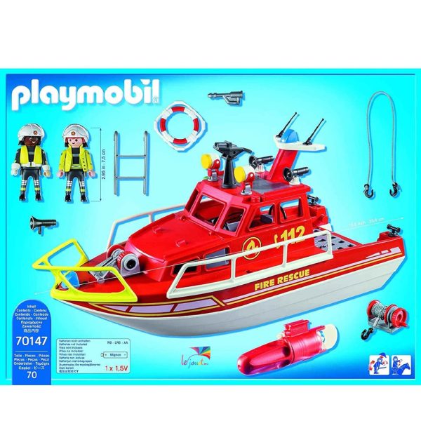 Bateau de Sauvetage et Pompiers - Playmobil - 70147
