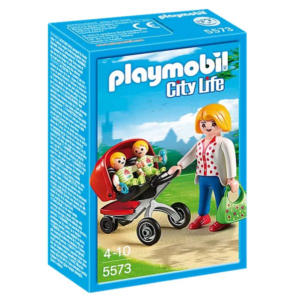 Maman avec Jumeaux et Landau - Playmobil City Life - 5573 -