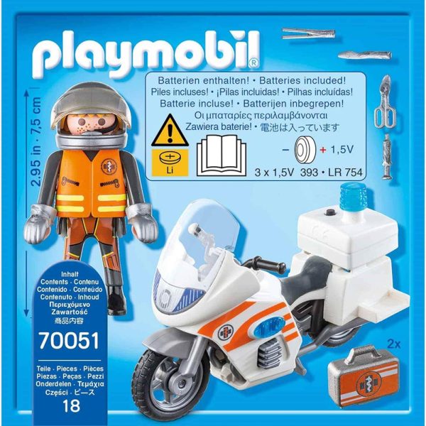 Urgentiste et Moto - Playmobil - 70051
