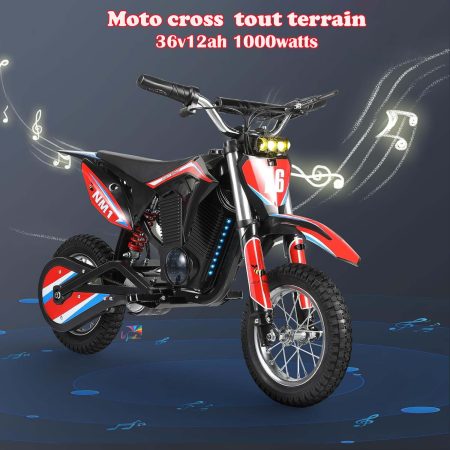 Moto-cross tout-terrain 36v12ah 1000watts