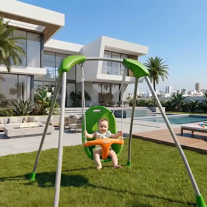 Balançoire bébé métal TATOU- Trigano - 1 Balançoire bébé métal TATOU- Trigano -