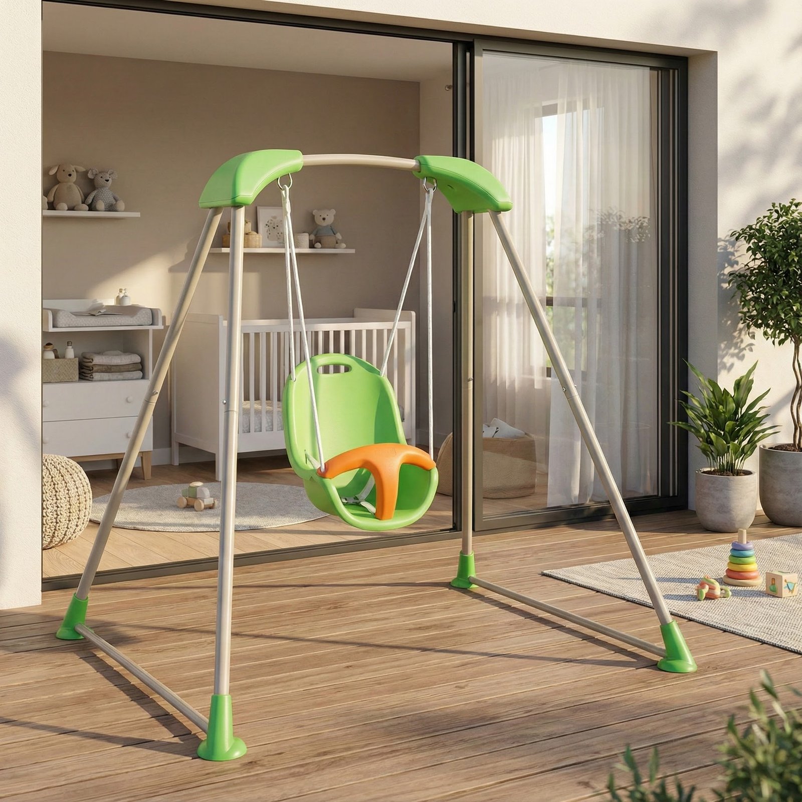 Balançoire bébé métal TATOU- Trigano - 2 Balançoire bébé métal TATOU- Trigano - – Image 2