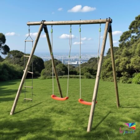 Portique bois 2,30 m trigano Artix TIRIDOU - 3 enfants