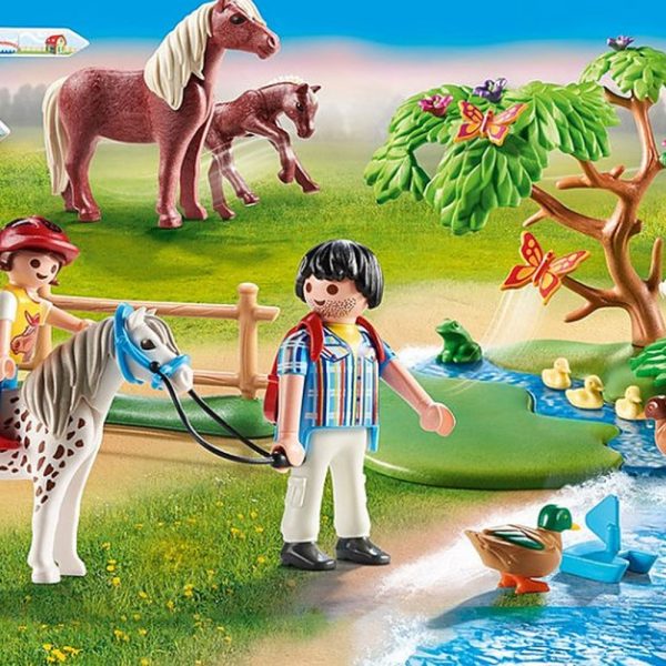 Balade en poney daventure avec personnages et animaux PLAYMOBIL 70512 2