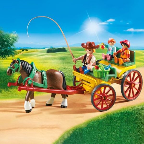 Caleche avec attelage PLAYMOBIL 6932 Country Le Club dequitation 2