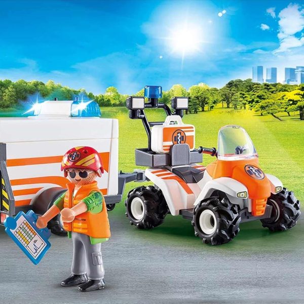 Quad et remorque de Secours Playmobil 70053 3