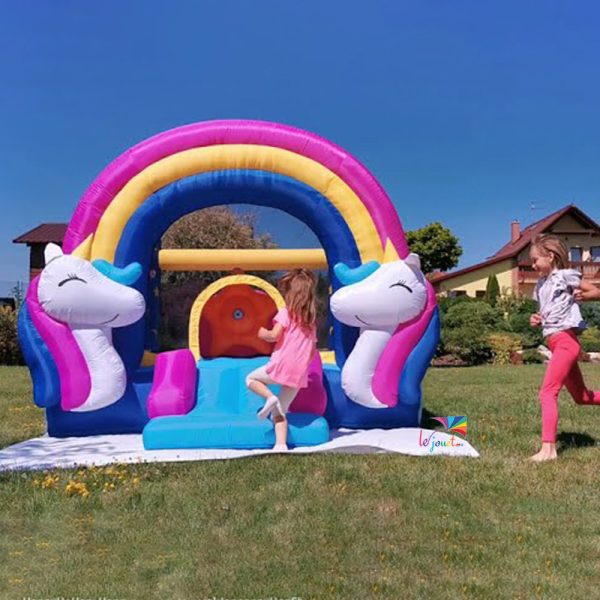 Grande Aire de jeux gonflable FANTASY UNICORN – Happy hop – 8004 –