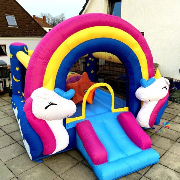 Grande Aire de jeux gonflable FANTASY UNICORN – Happy hop – 8004 – 3