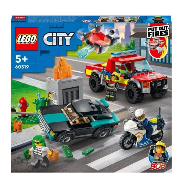 Le Sauvetage des Pompiers et La Course Poursuite de La Police LEGO City Fire 4