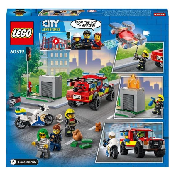 Le Sauvetage des Pompiers et La Course Poursuite de La Police LEGO City Fire 6