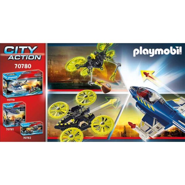 Jet de police et drone PLAYMOBIL - 70780 - – Image 4