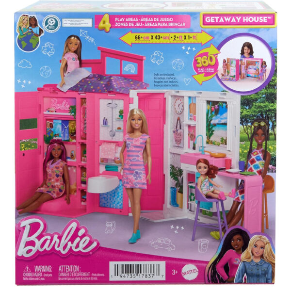 Maison de vacances Barbie. Avec 4 zones de jeu et 11 accessoires