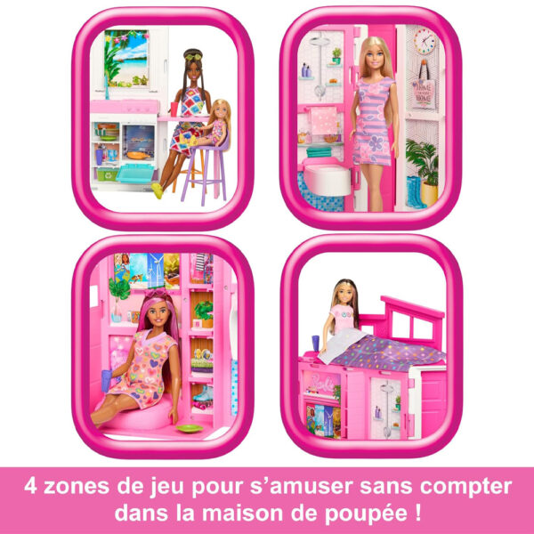 Maison de vacances Barbie. Avec 4 zones de jeu et 11 accessoires – Image 3