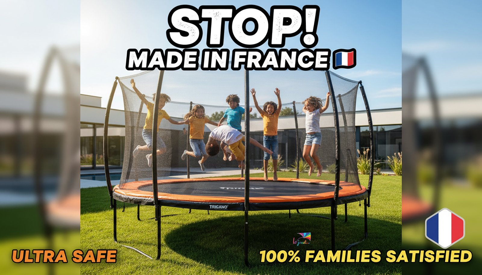 Trampoline Trigano 3.66 m avec filet de sécurité et échelle 9 Trampoline Trigano 3.66 m avec filet de sécurité et échelle – Image 9