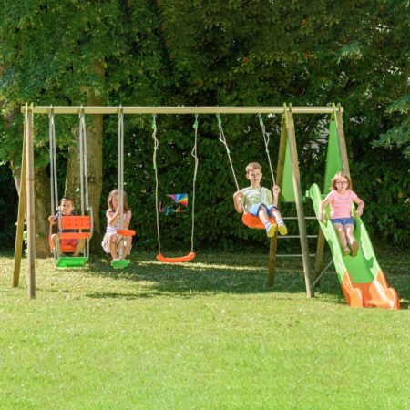 Portique Bois/métal  KAHUNA - Trigano 2,30m 4 agrès PF + TOB 