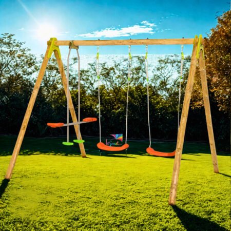 Portique bois berry - TRIGANO 3 agrès 1,90m