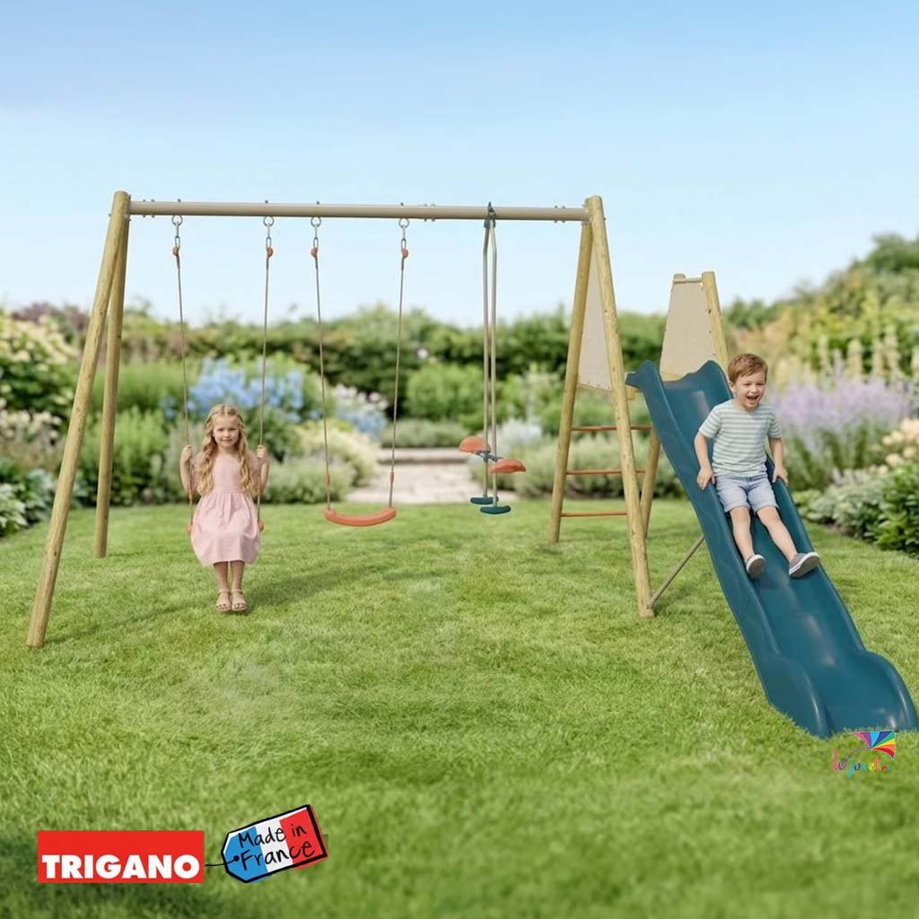 +- -- Portique en bois métal Techwood Harmonie ROMY Trigano 1 Portique en bois metal Techwood Harmonie ROMY Trigano 1