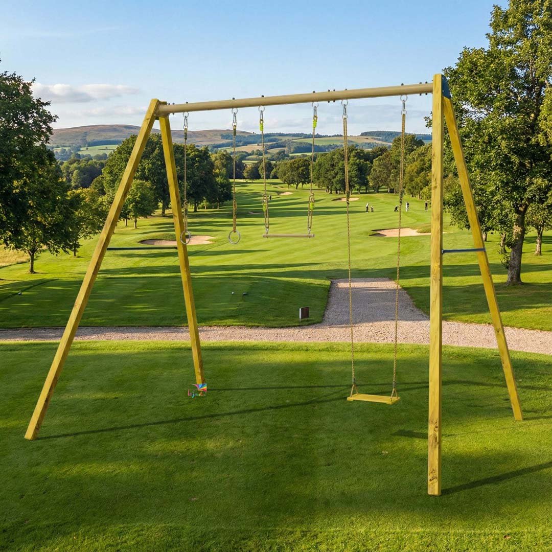 Balançoire en bois poutre métal 3 m Adulte SKYLER - Trigano 4 Balançoire en bois poutre métal 3 m Adulte SKYLER - Trigano – Image 4