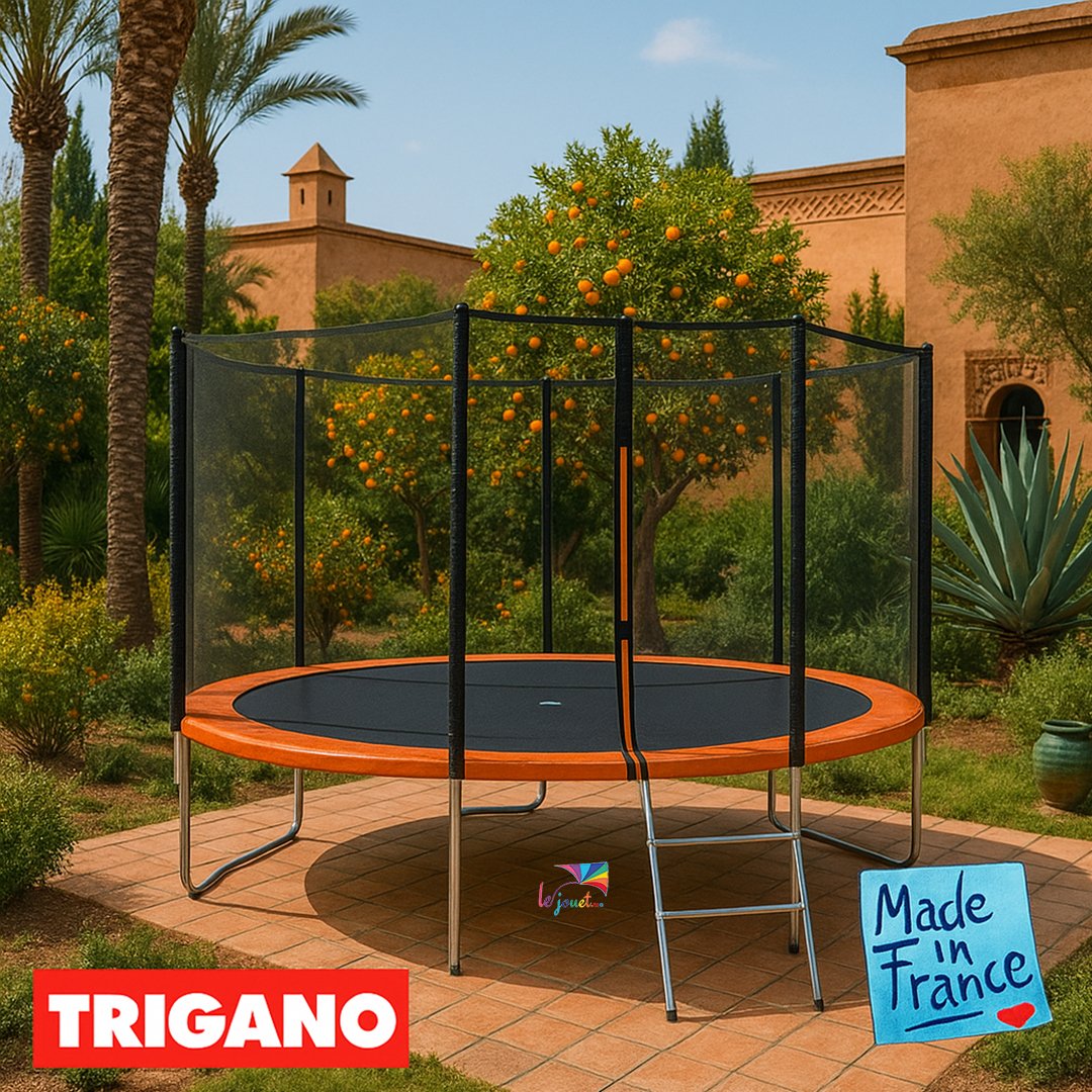 Trampoline Trigano 3.66 m avec filet de sécurité et échelle 1 Trampoline Trigano 3.66 m