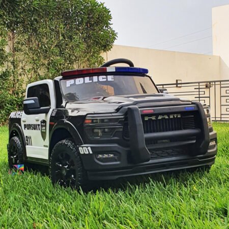 Style Dodge Ram Police Voiture électrique pour enfants 12 volts