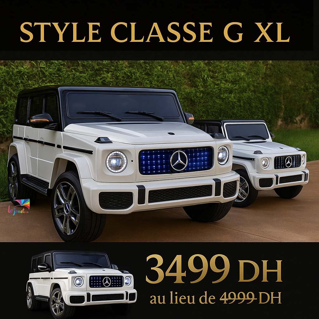 La Style Mercedes Classe G Électrique 12V – Version Luxe avec siège cuir & LED 1 La Style Mercedes Classe G Électrique 12V – Version Luxe avec siège cuir & LED