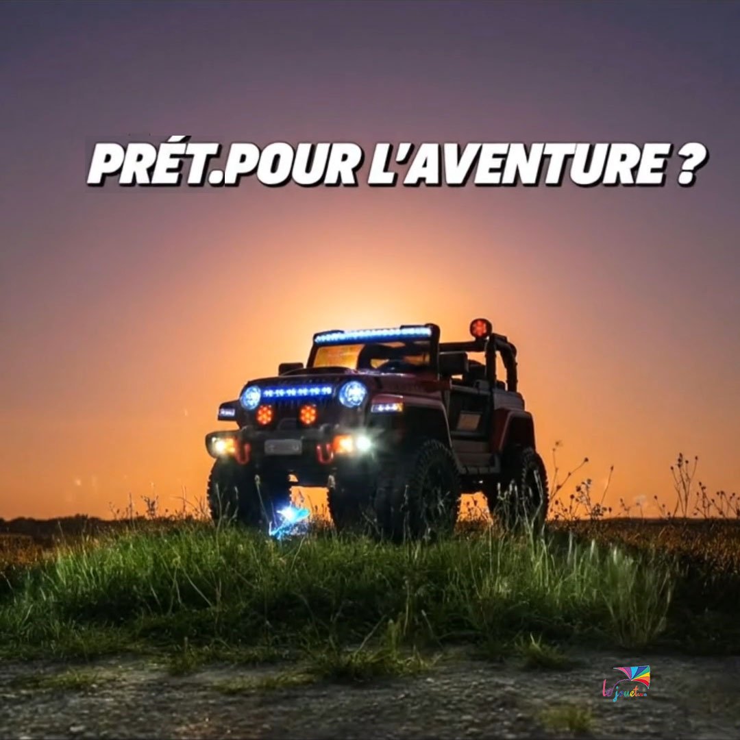 Voiture électrique 4x4 pour enfant style Jeep avec LED & grosses roues 11 Voiture électrique 4x4 pour enfant style Jeep avec LED & grosses roues – Image 11