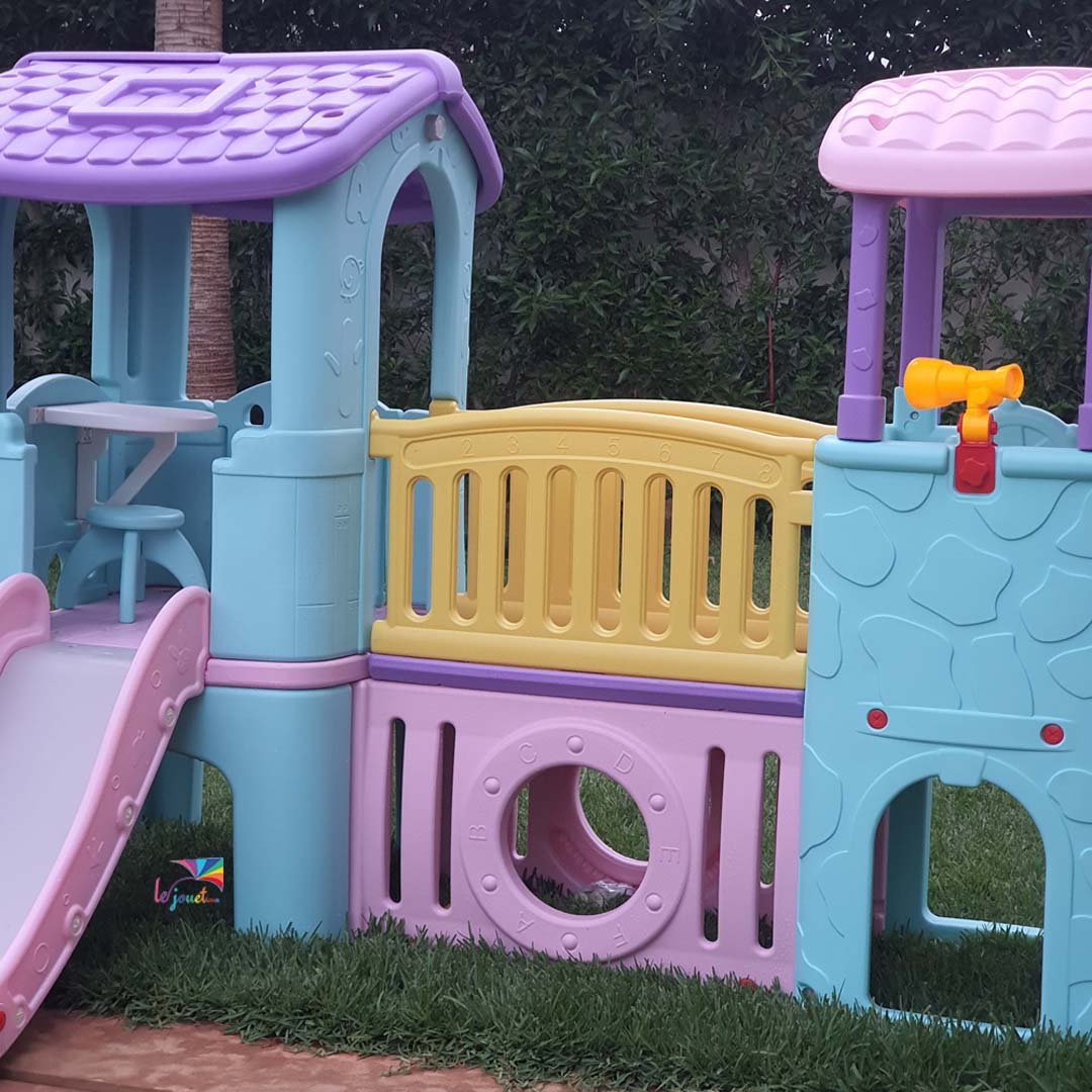 Aire de Jeux Multi-Activités XXL – Toboggan, Passerelle & Cachette 8 Aire de Jeux Multi-Activités XXL – Toboggan, Passerelle & Cachette – Image 8