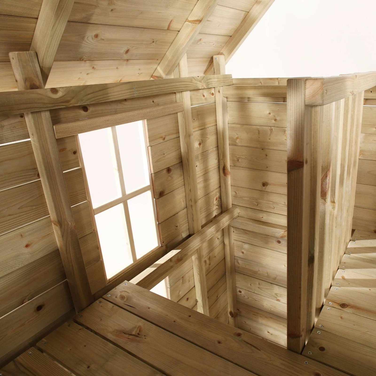 Maisonnette cabane en bois FSC® avec toboggan vert pomme LOFT TP Toys 11 Maisonnette cabane en bois FSC® avec toboggan vert pomme LOFT TP Toys – Image 11